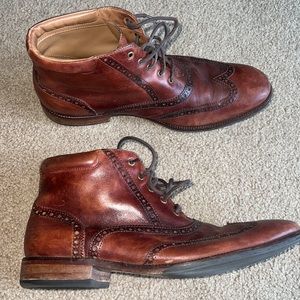 Cole Haan Brown Dress Boots with brogues brown